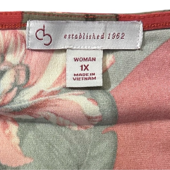 Floral Sleeveless Top - Red and Green - Picture 3 of 5